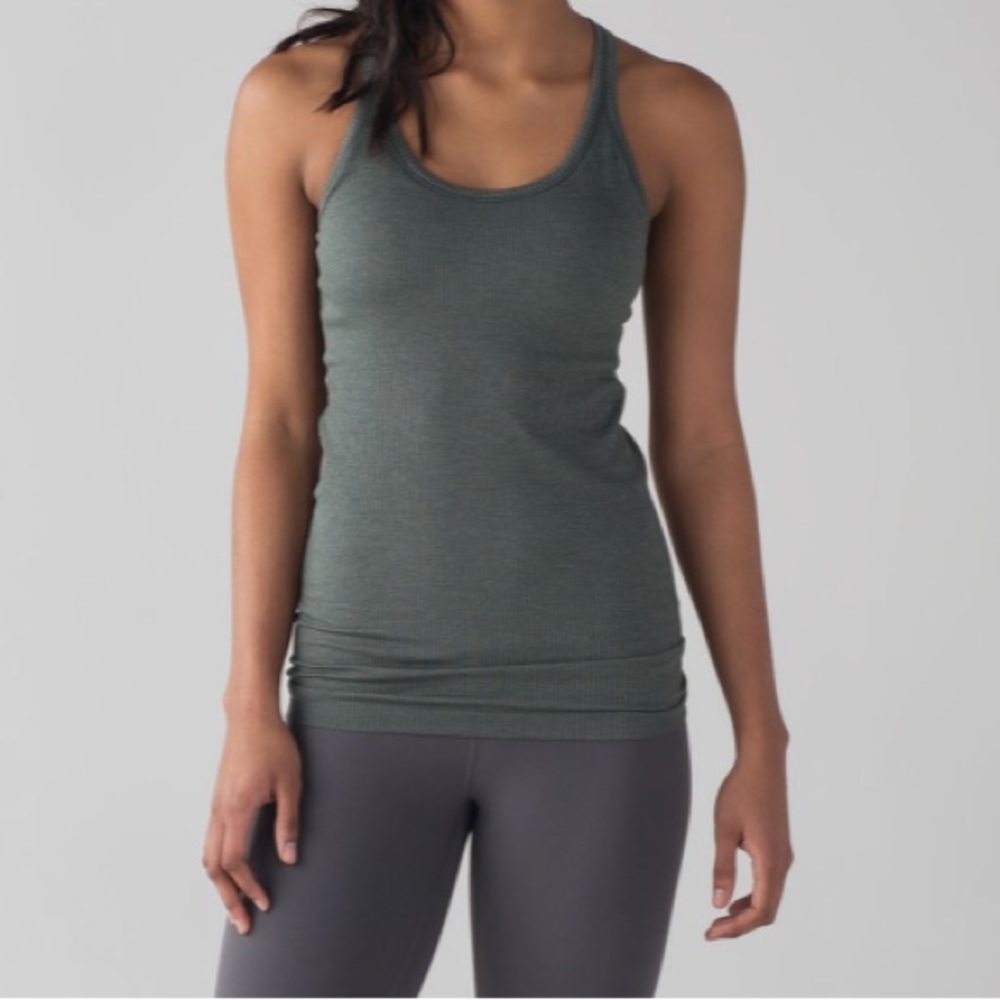 Lululemon Ebb to Street Tank Size 8 Forest Green